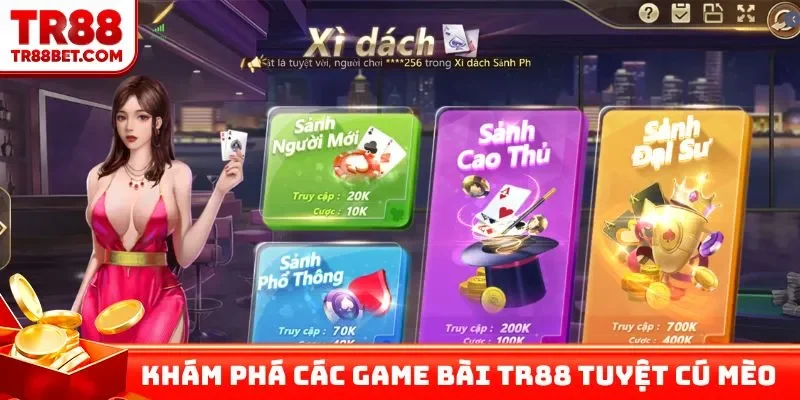 Khám phá các game bài TR88 tuyệt cú mèo