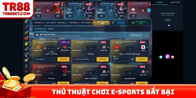 Thủ thuật chơi E-Sports TR88 bất bại như cao thủ